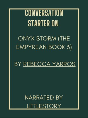 cover image of ONYX STORM (THE EMPYREAN BOOK 3) BY REBECCA YARROS